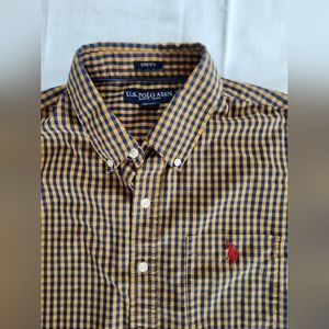 US Polo Assn. Mens Long Sleeve Button Sz Large